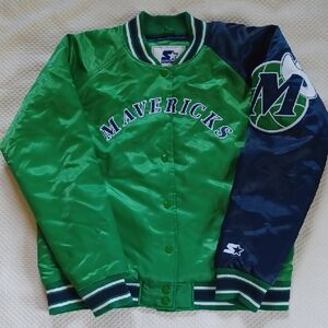 STARTER Dallas Mavericks Jacket in Green and Navy